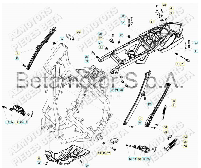 ACCESSOIRES_DU_CHASSIS BETA Pieces BETA RR 2T 250 - (2019)