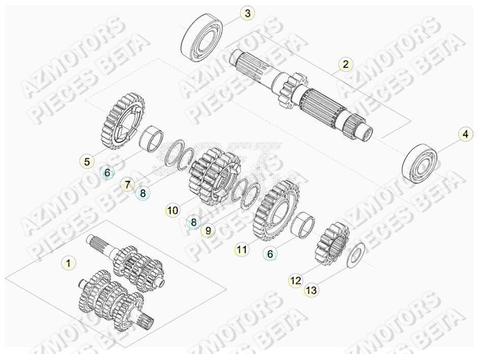 Boite A Vitesses BETA Pieces BETA RR 2T 250 - (2019)