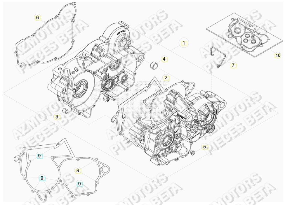 CARTER MOTEUR pour RR 250 2T MY19