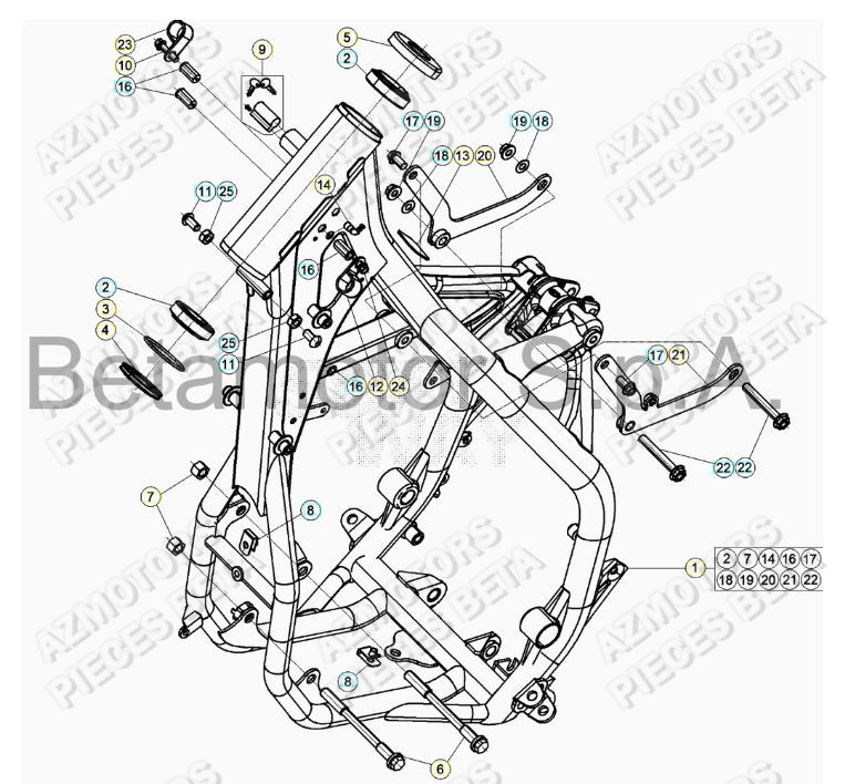 Chassis BETA Pieces BETA RR 2T 250 - (2019)
