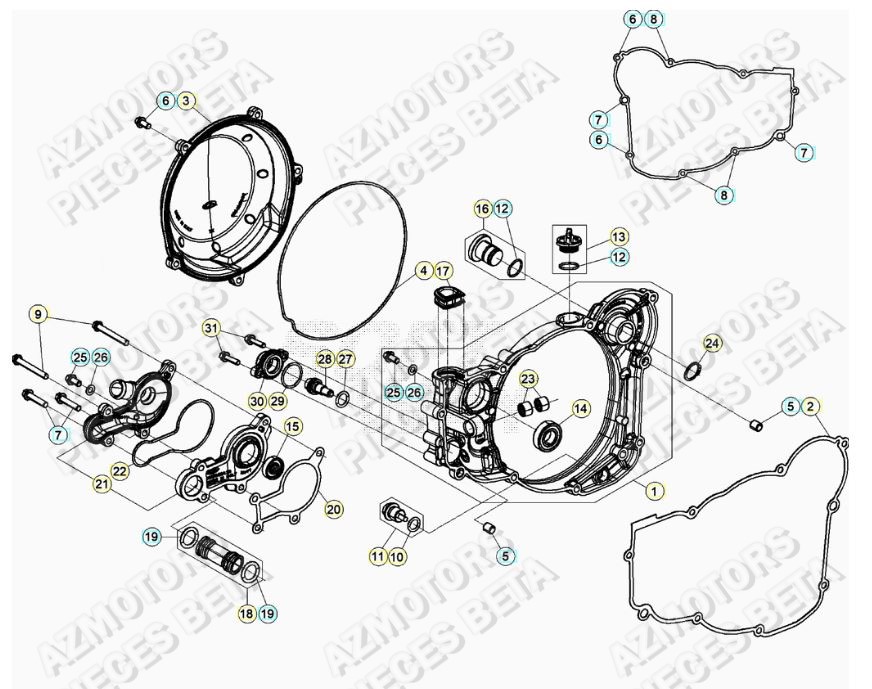 Couvercle Embrayage BETA Pieces BETA RR 2T 250 - (2019)