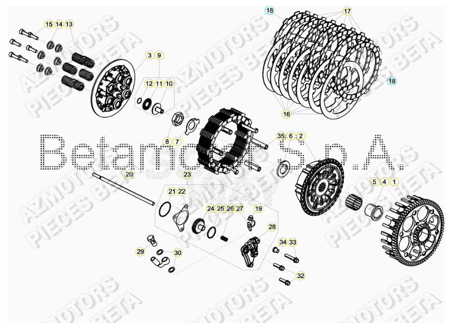 Embrayage BETA Pieces BETA RR 2T 250 - (2019)