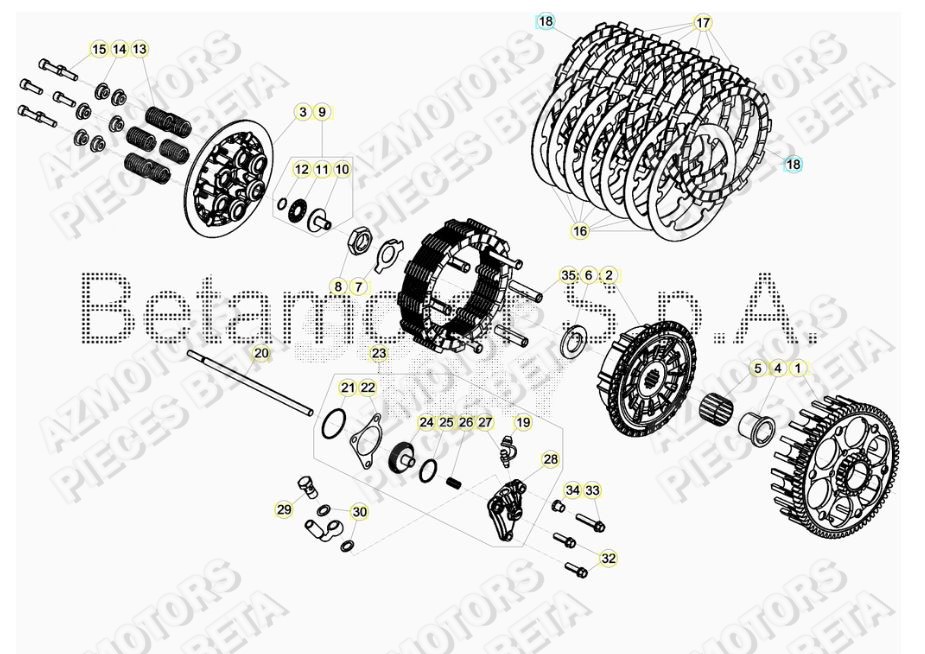 EMBRAYAGE BETA Pieces BETA RR 2T 250 - (2019)