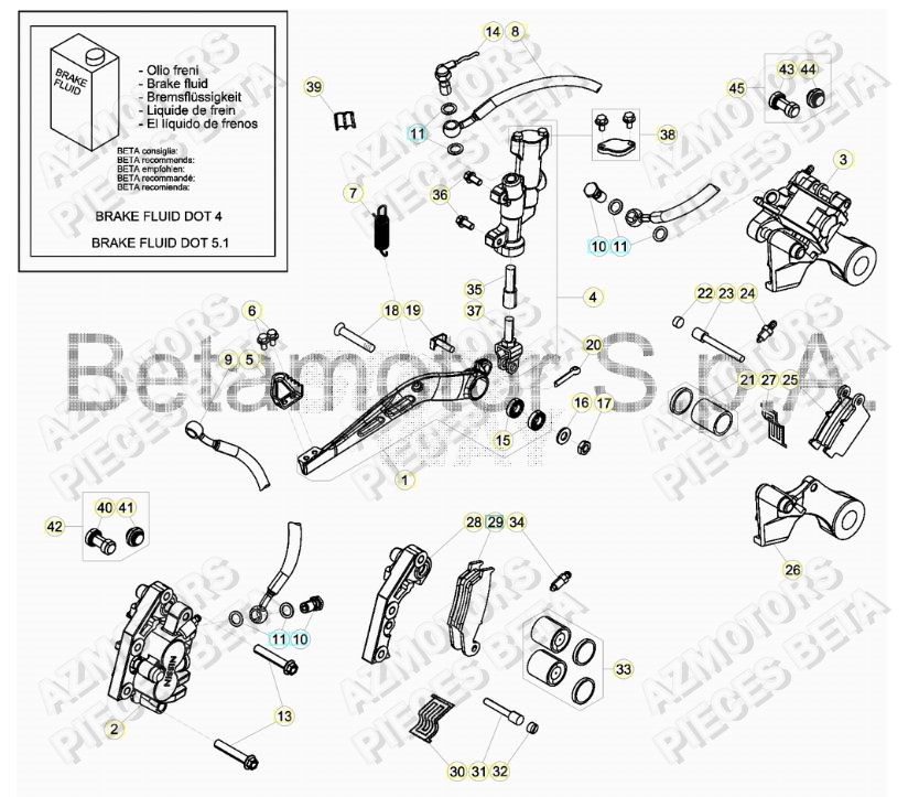 Freins BETA Pieces BETA RR 2T 250 - (2019)