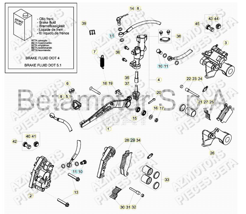 FREINS BETA Pieces BETA RR 2T 250 - (2019)