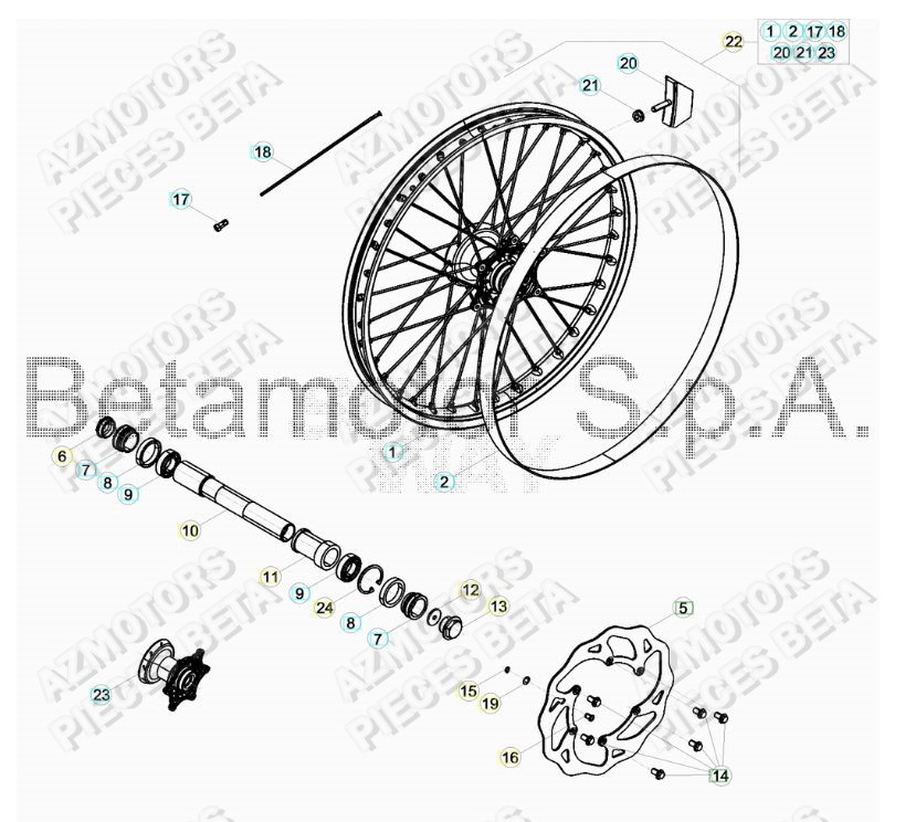 ROUE_AVANT BETA Pieces BETA RR 2T 250 - (2019)