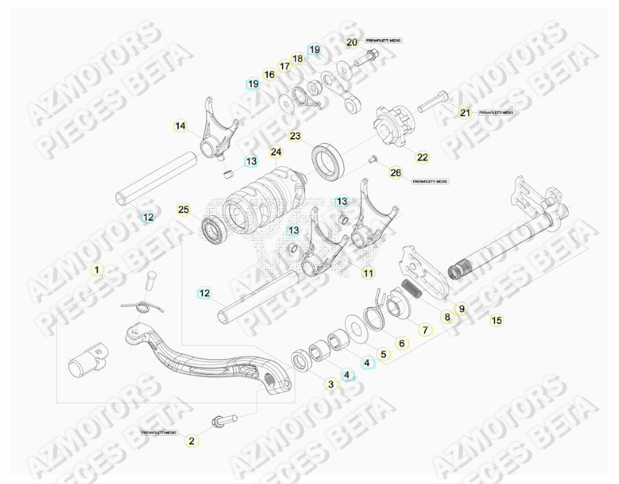 SELECTEUR_DE_VITESSES BETA Pieces BETA RR 2T 250 - (2019)