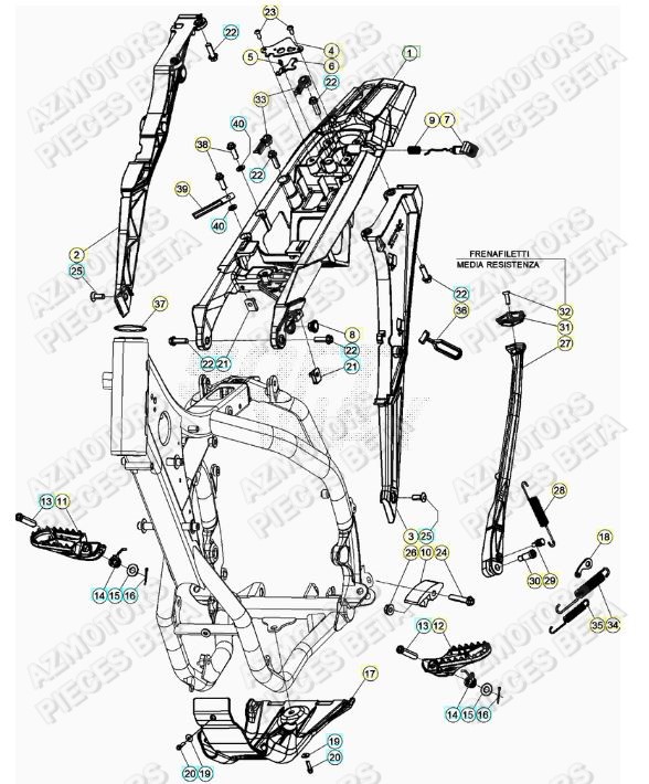 ACCESSOIRES_DU_CHASSIS BETA Pieces BETA RR 2T 250 - (2020)