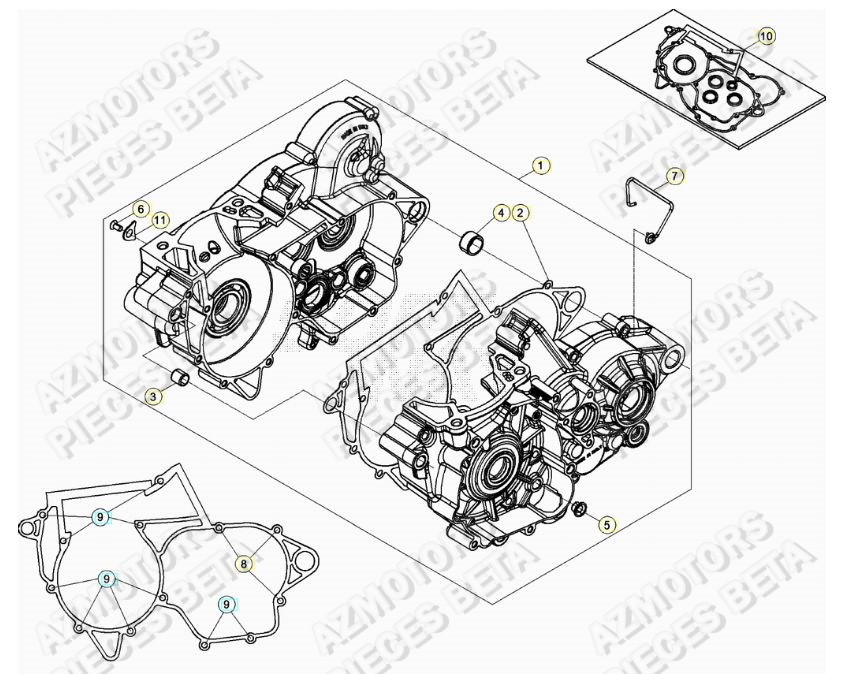 CARTER MOTEUR pour RR 250 2T MY20