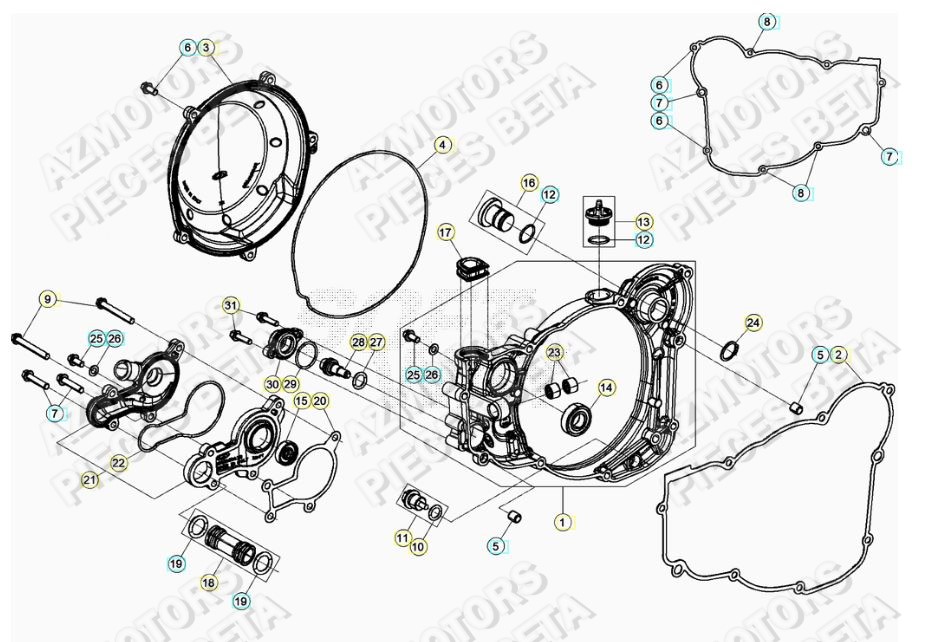 Couvercle D Embrayage BETA Pieces BETA RR 2T 250 - (2020)