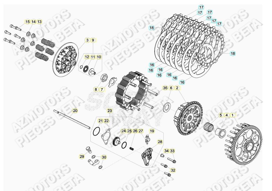 Embrayage BETA Pieces BETA RR 2T 250 - (2020)