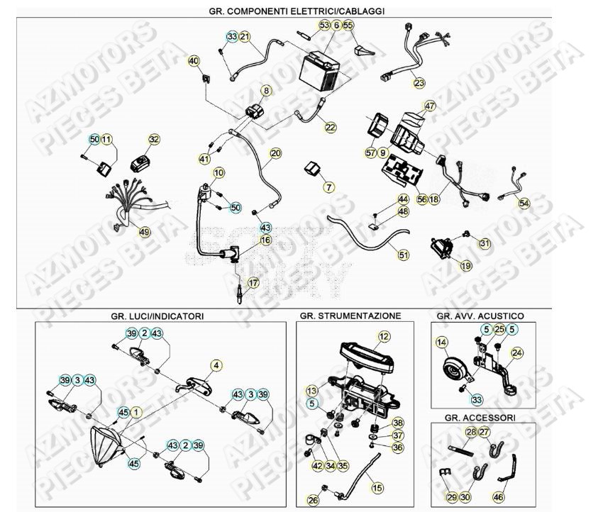 Equipement Electrique BETA Pieces BETA RR 2T 250 - (2020)