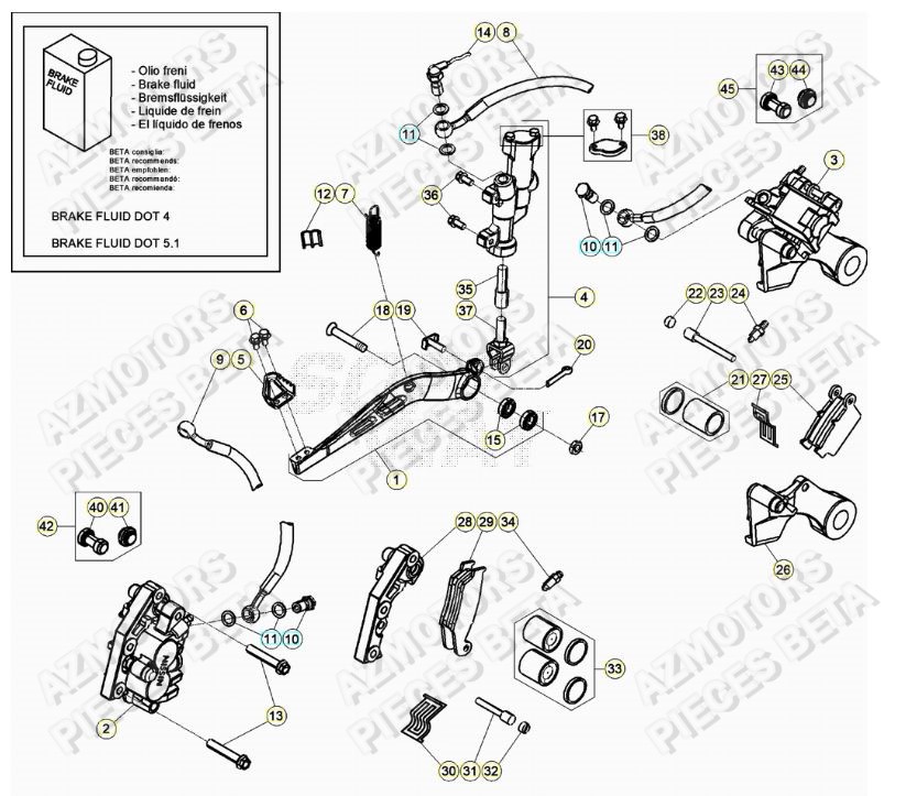 FREINS pour RR 250 2T MY20