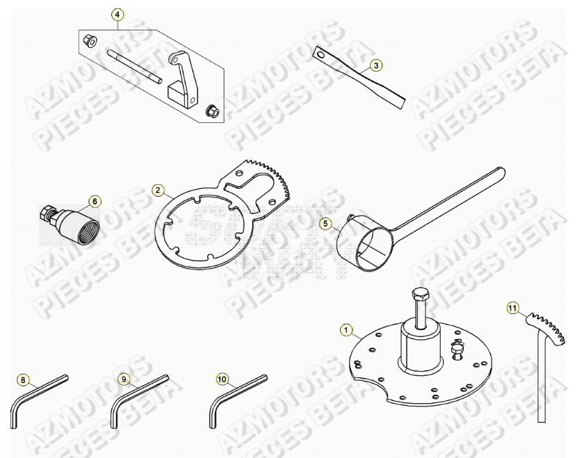 Outils BETA Pieces BETA RR 2T 250 - (2020)