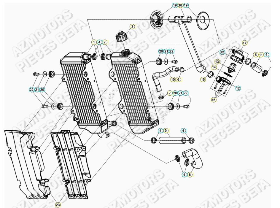 Radiateur BETA Pieces BETA RR 2T 250 - (2020)