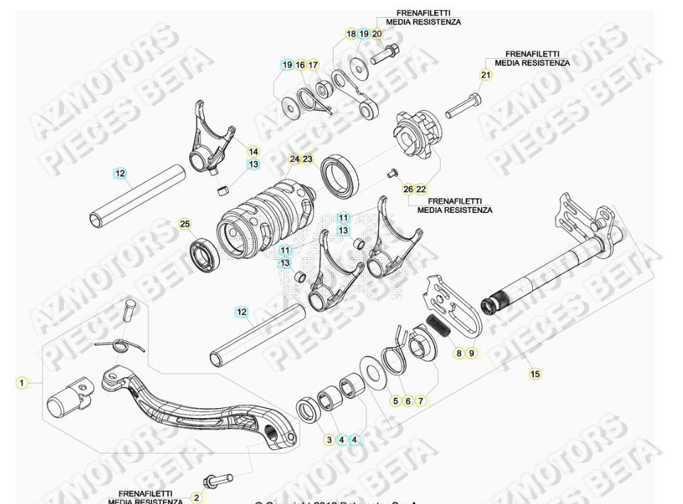 SELECTEUR_DE_VITESSES BETA Pieces BETA RR 2T 250 - (2020)