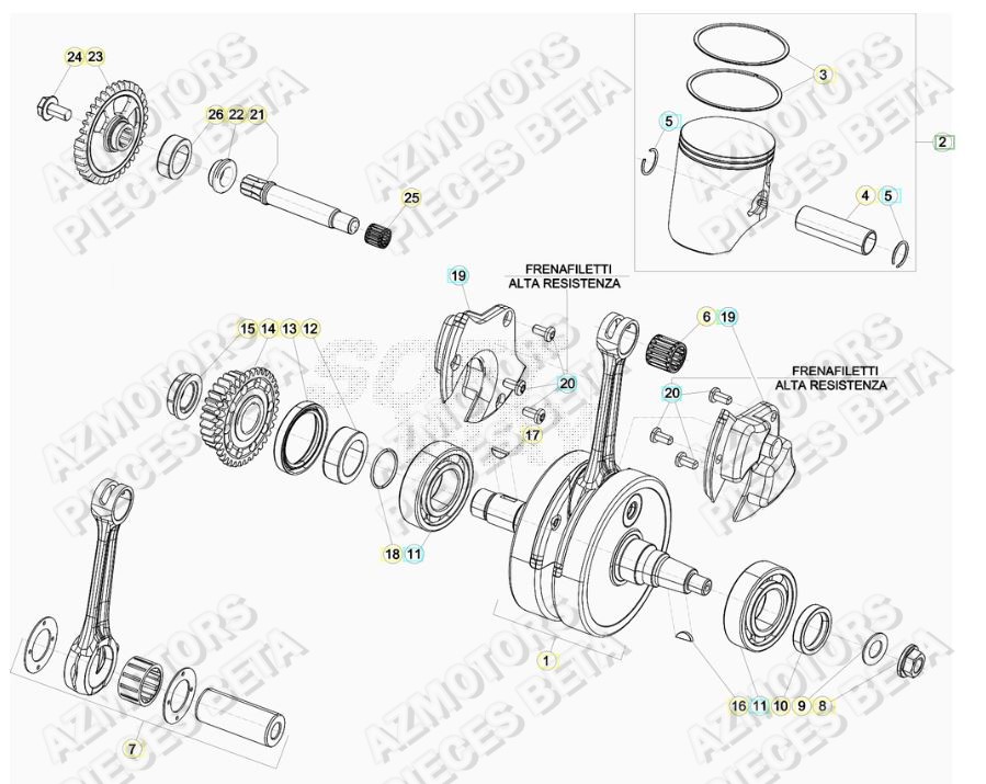 Vilebrequin BETA Pieces BETA RR 2T 250 - (2020)