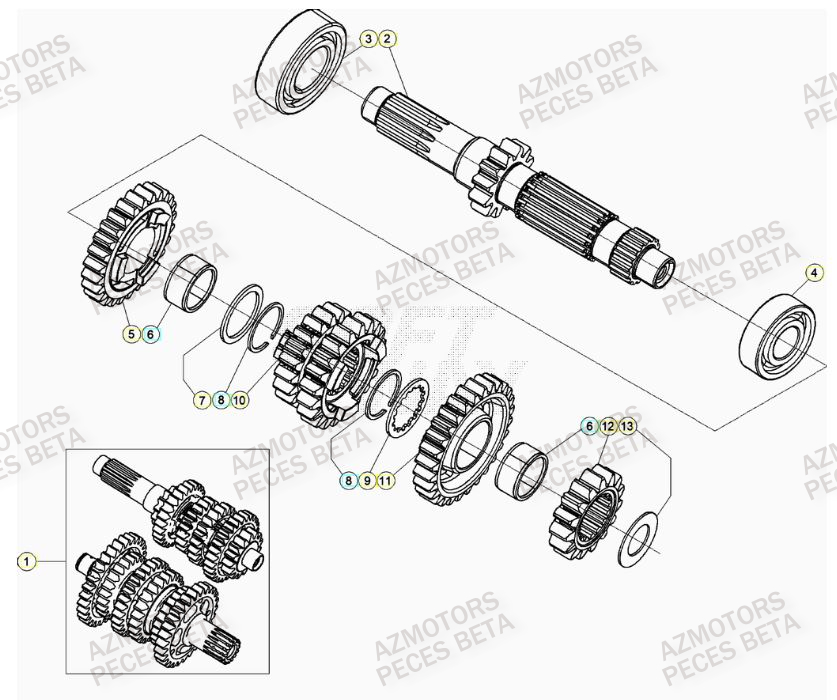 Boite A Vitesses BETA Pieces BETA RR 2T 250 - (2021)