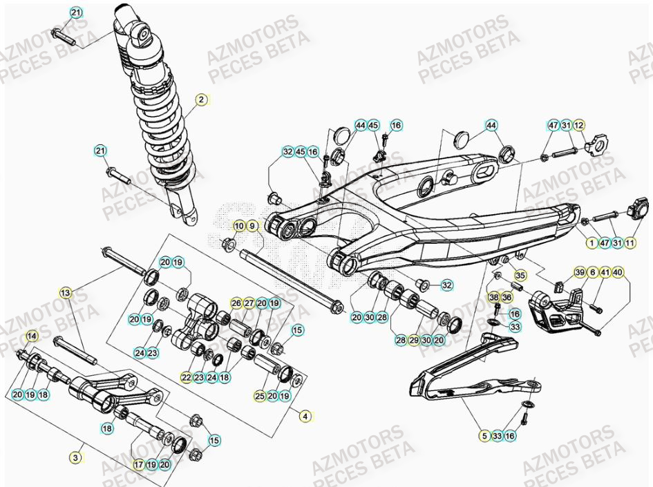 Bras Oscillant BETA Pieces BETA RR 2T 250 - (2021)