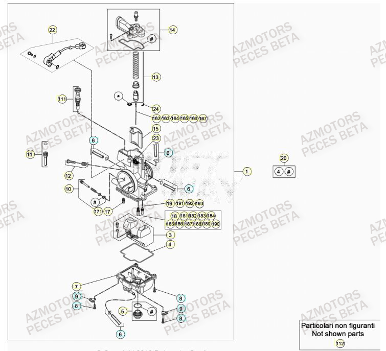 Carburateur BETA Pieces BETA RR 2T 250 - (2021)