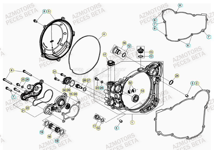 Couvercle Embrayage BETA Pieces BETA RR 2T 250 - (2021)