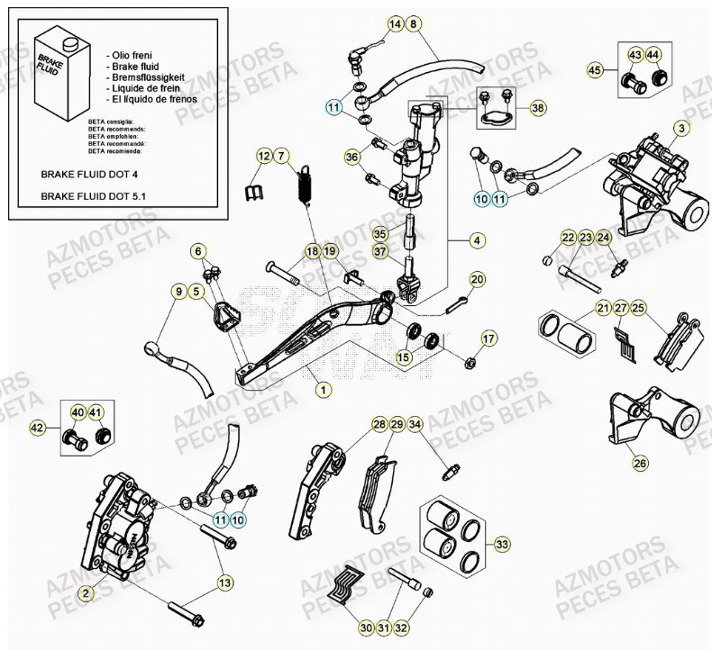 Freins BETA Pieces BETA RR 2T 250 - (2021)