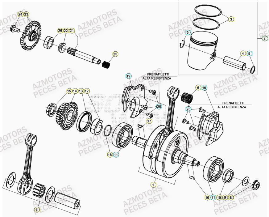 Vilebrequin BETA Pieces BETA RR 2T 250 - (2021)