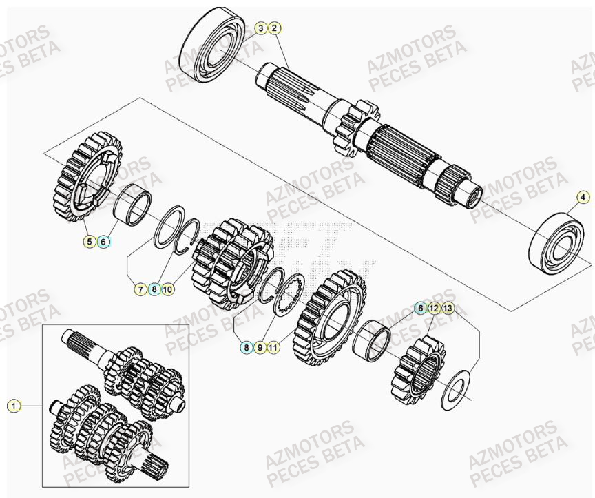 BOITE_A_VITESSES BETA Pieces BETA RR 2T 250 - (2022)