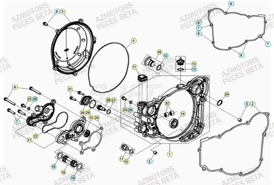Couvercle Embrayage BETA Pieces BETA RR 2T 250 - (2022)