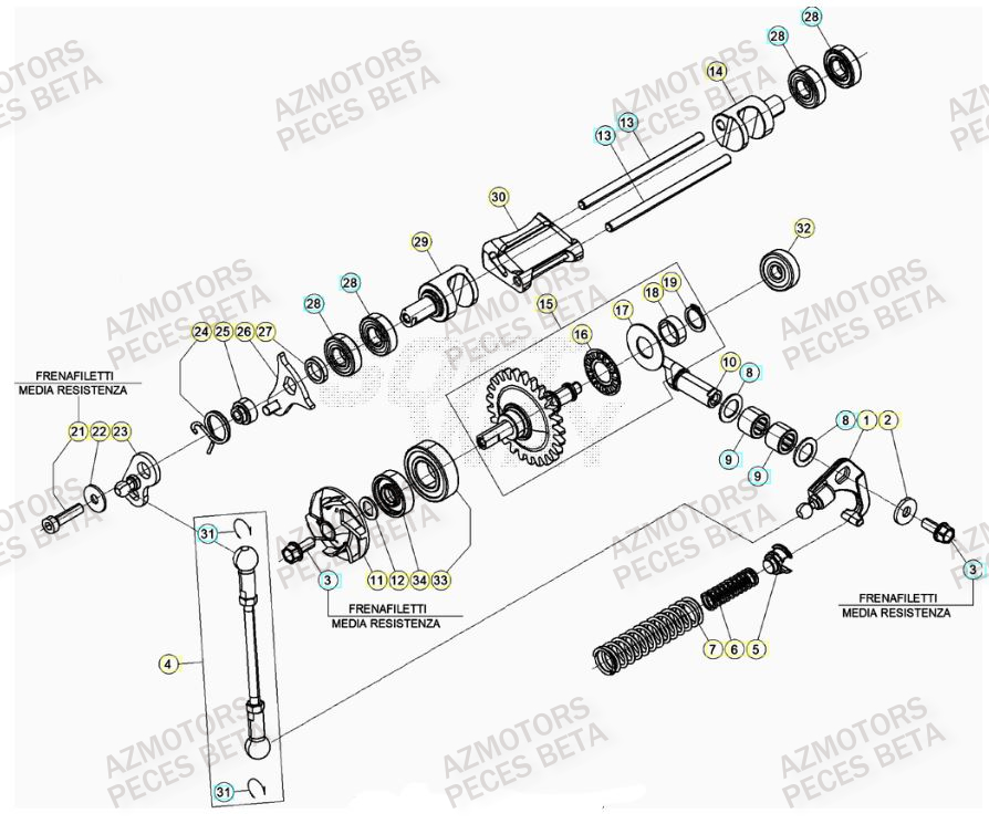 Culbuteur BETA Pieces BETA RR 2T 250 - (2022)