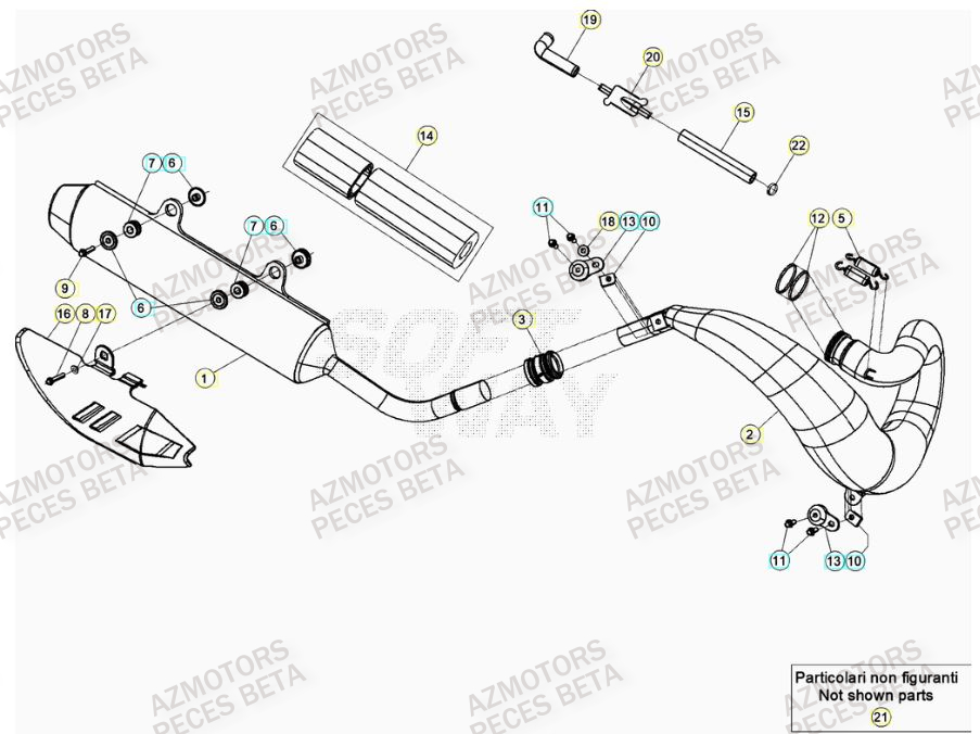 ECHAPPEMENT BETA Pieces BETA RR 2T 250 - (2022)