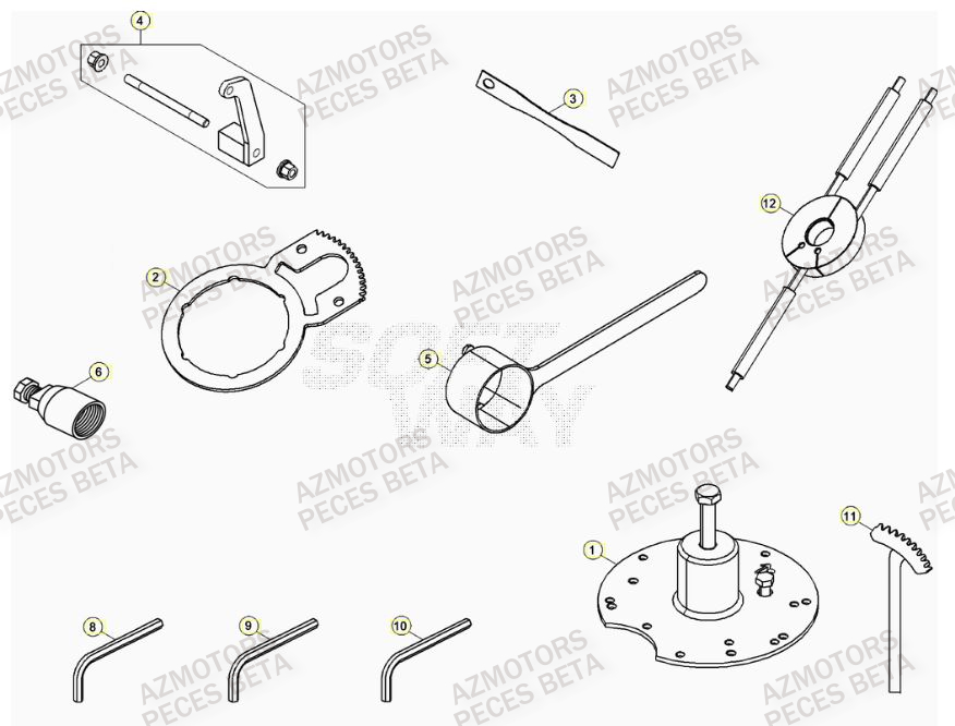 Outils BETA Pieces BETA RR 2T 250 - (2022)
