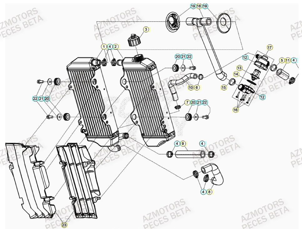 RADIATEUR pour RR 250 2T MY22