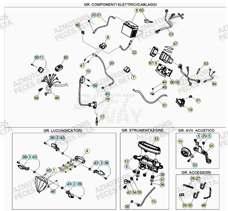 Systeme Electrique BETA Pieces BETA RR 2T 250 - (2022)