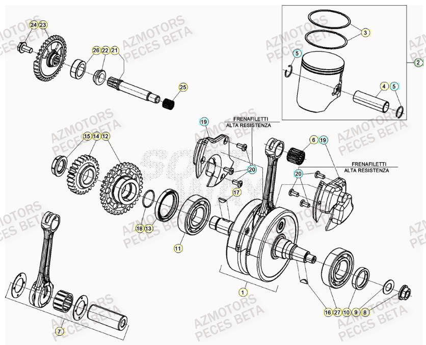 Vilebrequin BETA Pieces BETA RR 2T 250 - (2022)