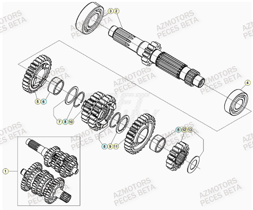 BOITE_A_VITESSES BETA Pieces BETA RR 2T 250 - (2023)