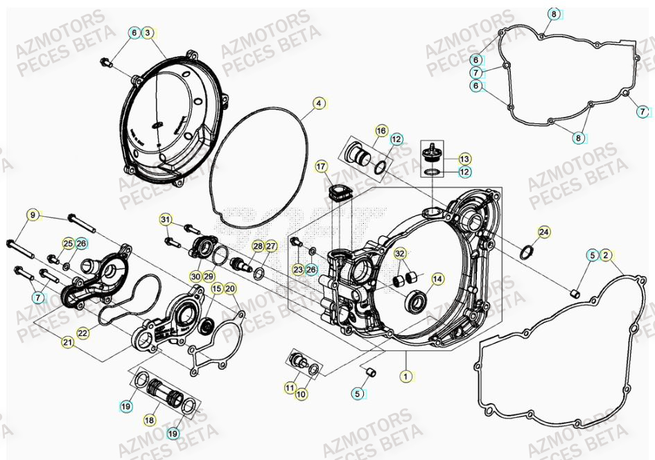 Couvercle Embrayage BETA Pieces BETA RR 2T 250 - (2023)