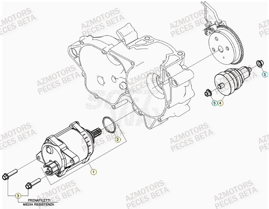 Demarreur BETA Pieces BETA RR 2T 250 - (2023)