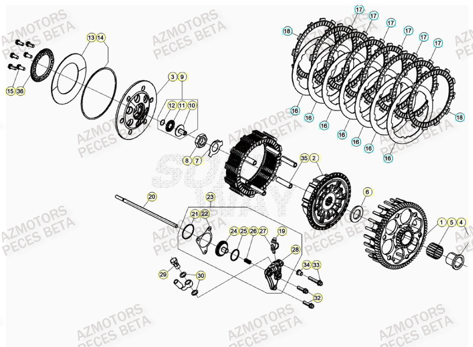 EMBRAYAGE BETA Pieces BETA RR 2T 250 - (2023)