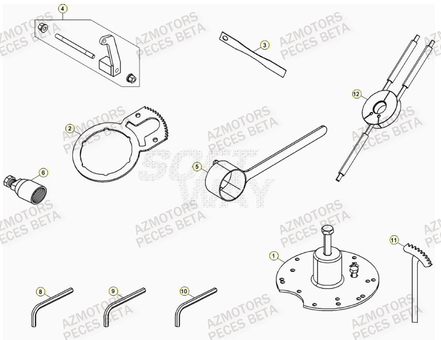 Outils BETA Pieces BETA RR 2T 250 - (2023)