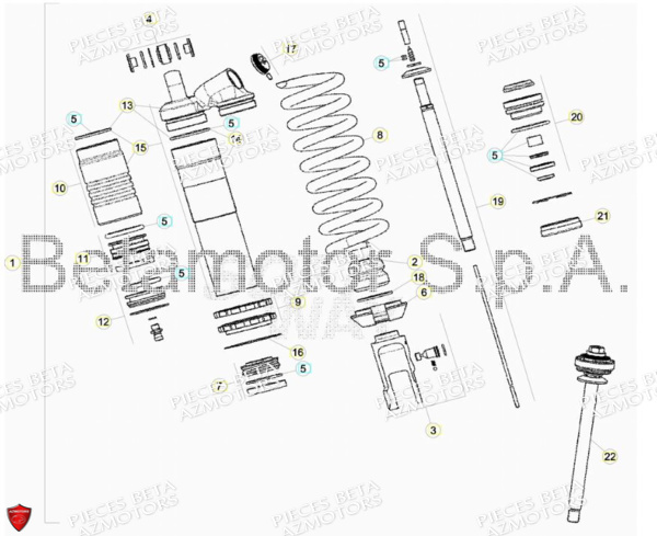 Amortisseur Detail BETA Pieces BETA RR RACING 2T 250 - (2018)