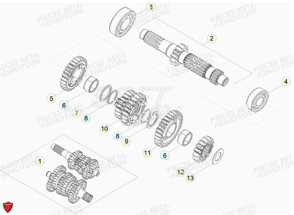 BOITE_A_VITESSES BETA Pieces BETA RR RACING 2T 250 - (2018)