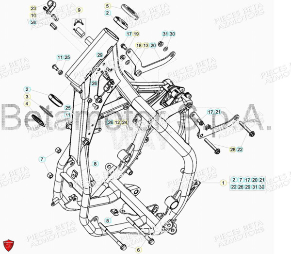 CHASSIS BETA RR 250 2T RACING MY18