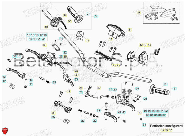 COMMANDES_GUIDON BETA Pieces BETA RR RACING 2T 250 - (2018)