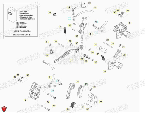 Freins BETA Pieces BETA RR RACING 2T 250 - (2018)