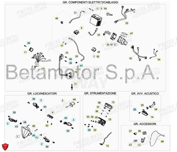 Installation Electrique BETA Pieces BETA RR RACING 2T 250 - (2018)