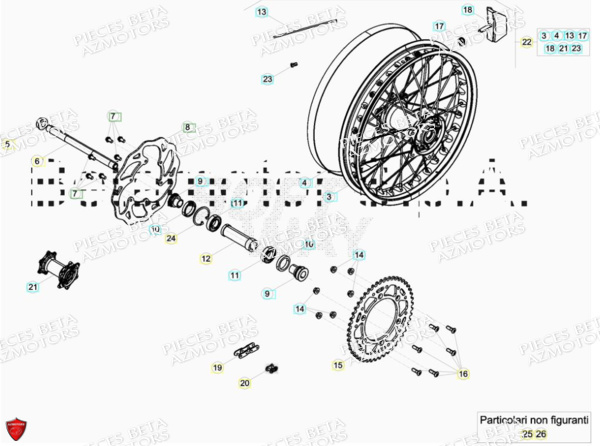 COURONNE Z.49 BETA pour ROUE ARRIERE de RR 250 2T RACING MY18