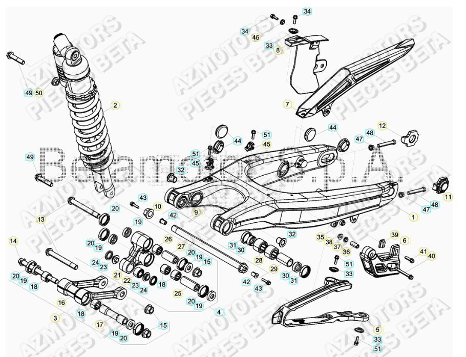 Bras Oscillant BETA Pieces BETA RR RACING 2T 250 - (2019)