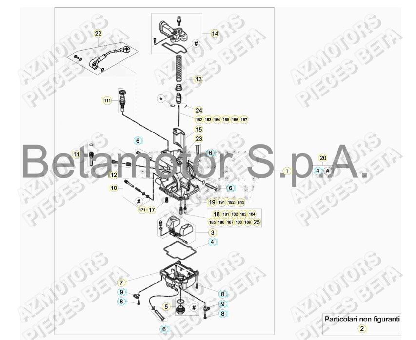 Carburateur BETA Pieces BETA RR RACING 2T 250 - (2019)