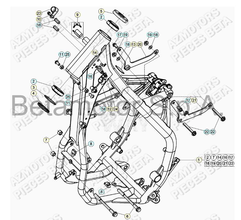 Chassis BETA Pieces BETA RR RACING 2T 250 - (2019)